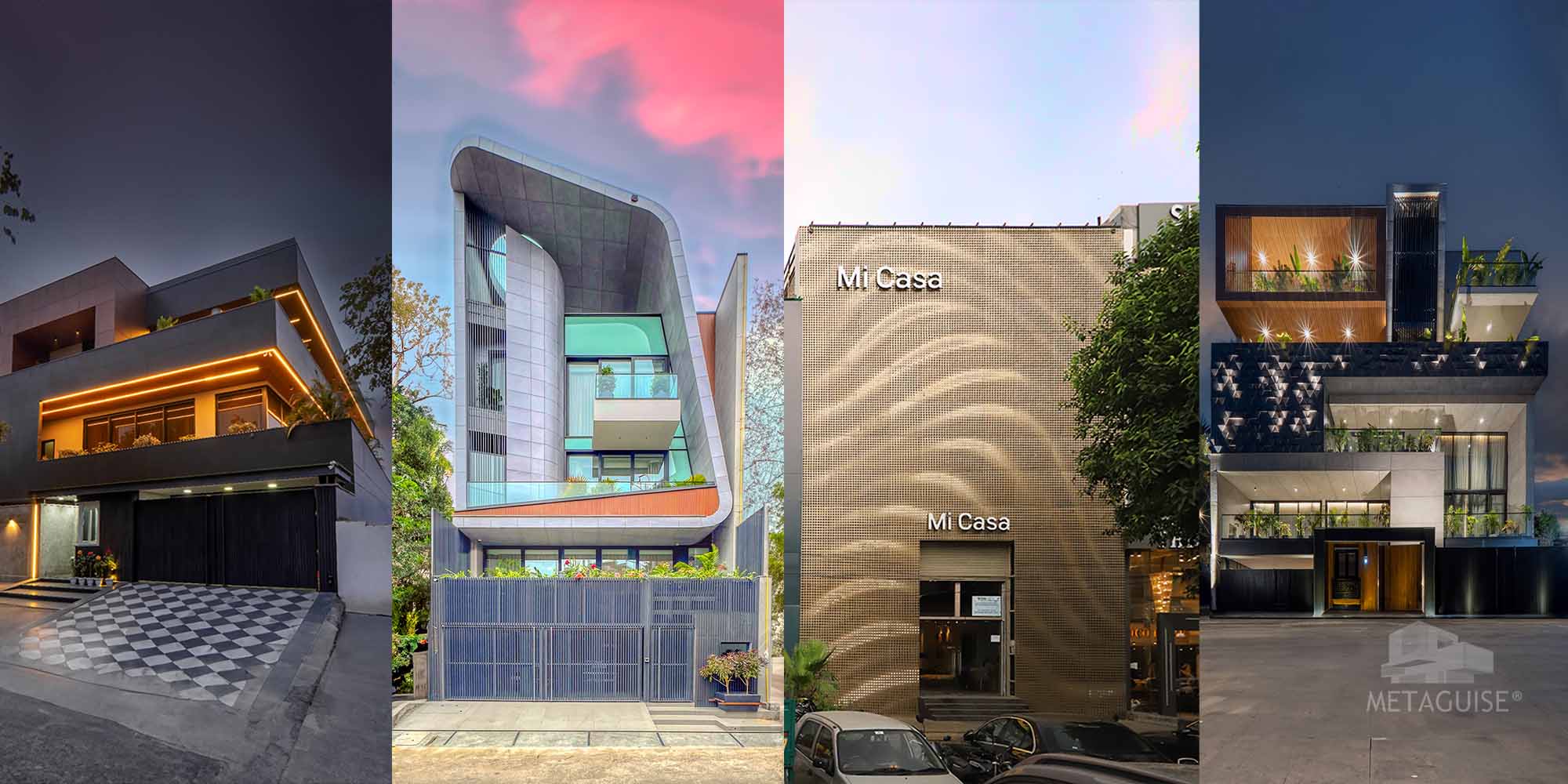 Best metal cladding panels for high-end residential project in India – Metaguise aluminium facade system